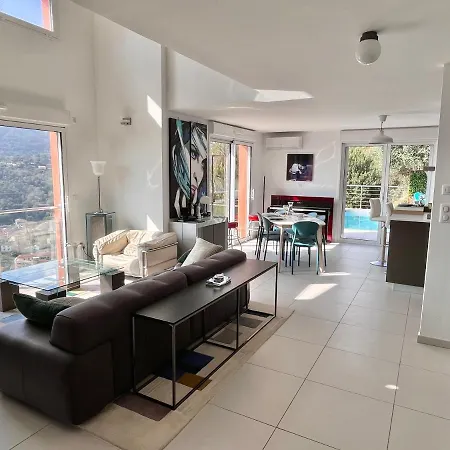 וילה Detente Cote D'azur, Piscine Et Privatifs מנטון
